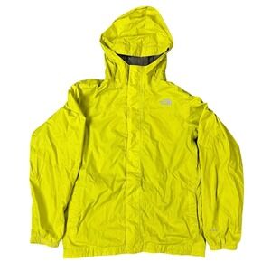The North Face HyVent Rain Jacket Boys XL 18/20 Yellow Hooded Wind Waterproof